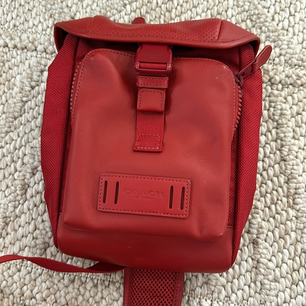 Red Coach cross body bag. Brand new